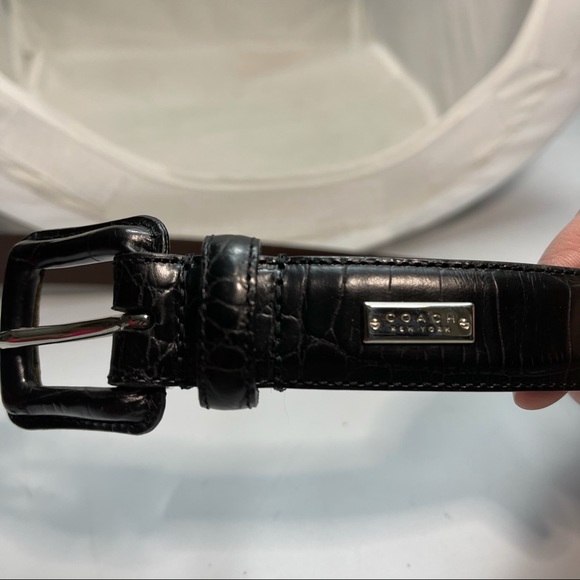 Coach Croc Embossed Calfskin Belt - Picture 2 of 5